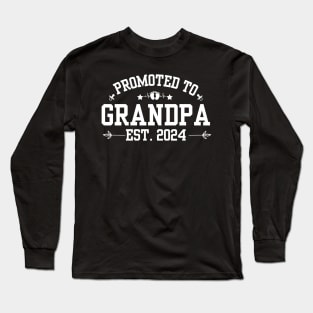 Grandpa Baby Announcement 1st Time Grandpa EST 2024 family Long Sleeve T-Shirt